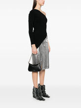 Alexander McQueen T-Bar Leather Mini Clutch Bag Black