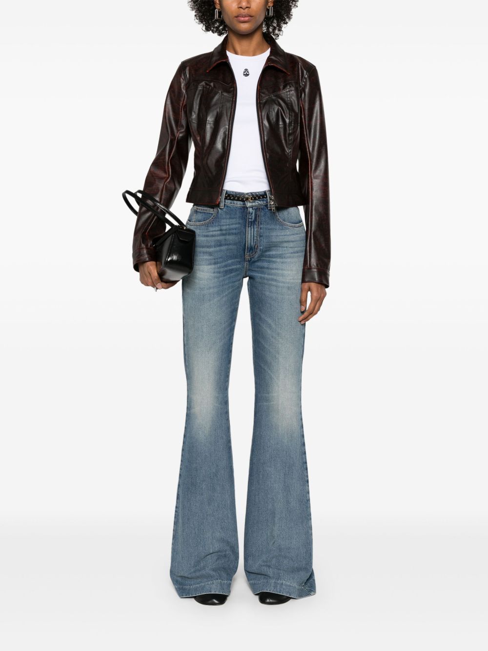 Alexander Mcqueen Cut & Sew Skull-Embroidered Cotton T-Shirt White