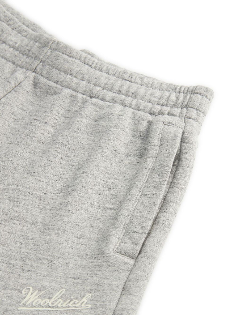 Woolrich Fleece Cotton Shorts in Heather Grey Grey