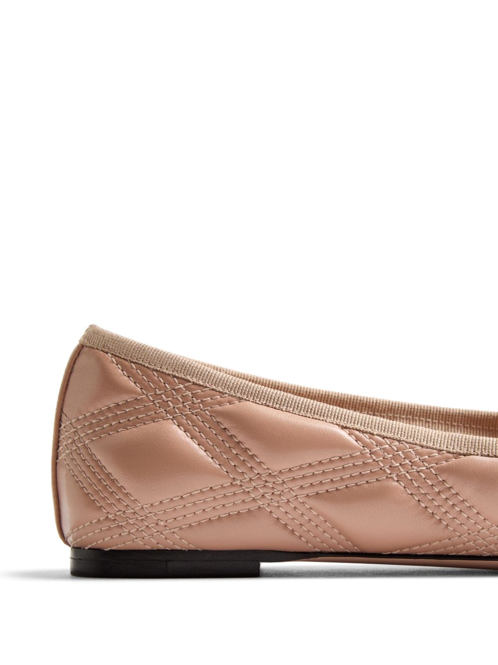 Valentino Garavani Quilted Nappa Ballerina Flats with VLogo Bow Pink