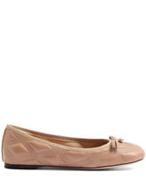 Valentino Garavani Quilted Nappa Ballerina Flats with VLogo Bow Pink