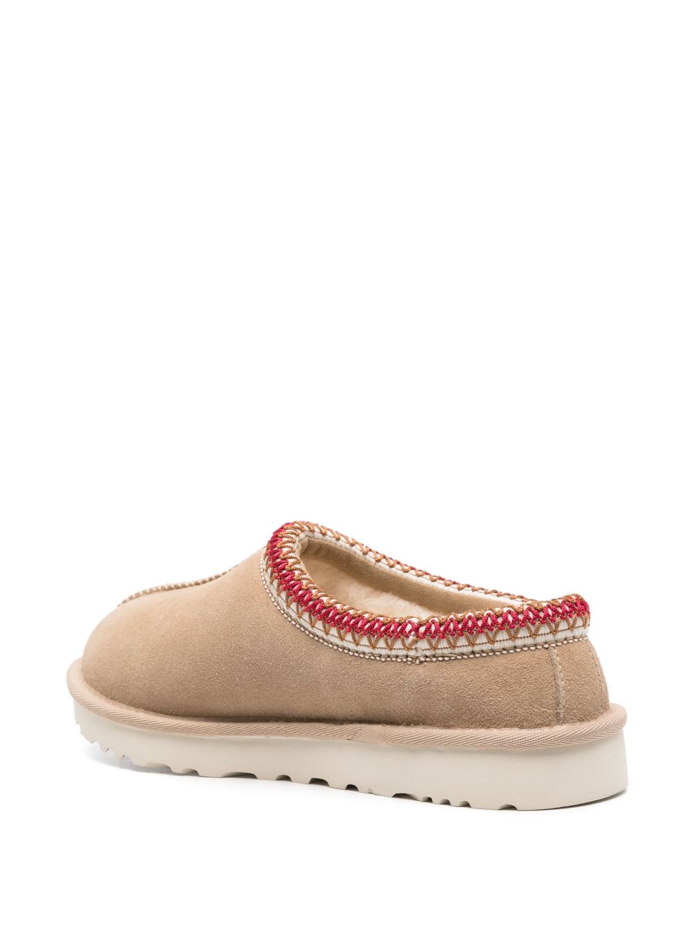 Ugg Australia Tasman Shearling-Trimmed Suede Sandals Beige