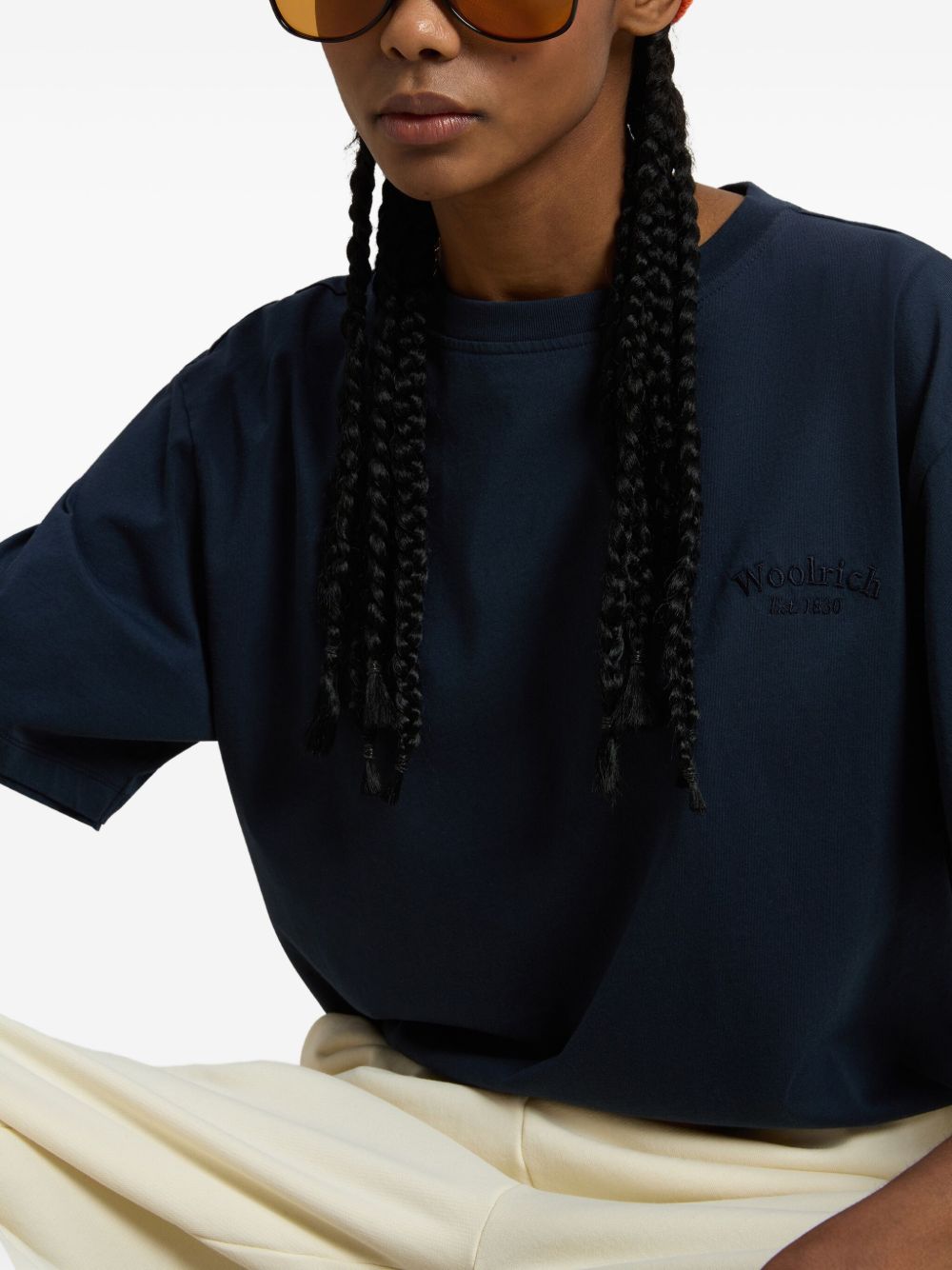 Woolrich Pure Pima Cotton Logo T-Shirt Blue