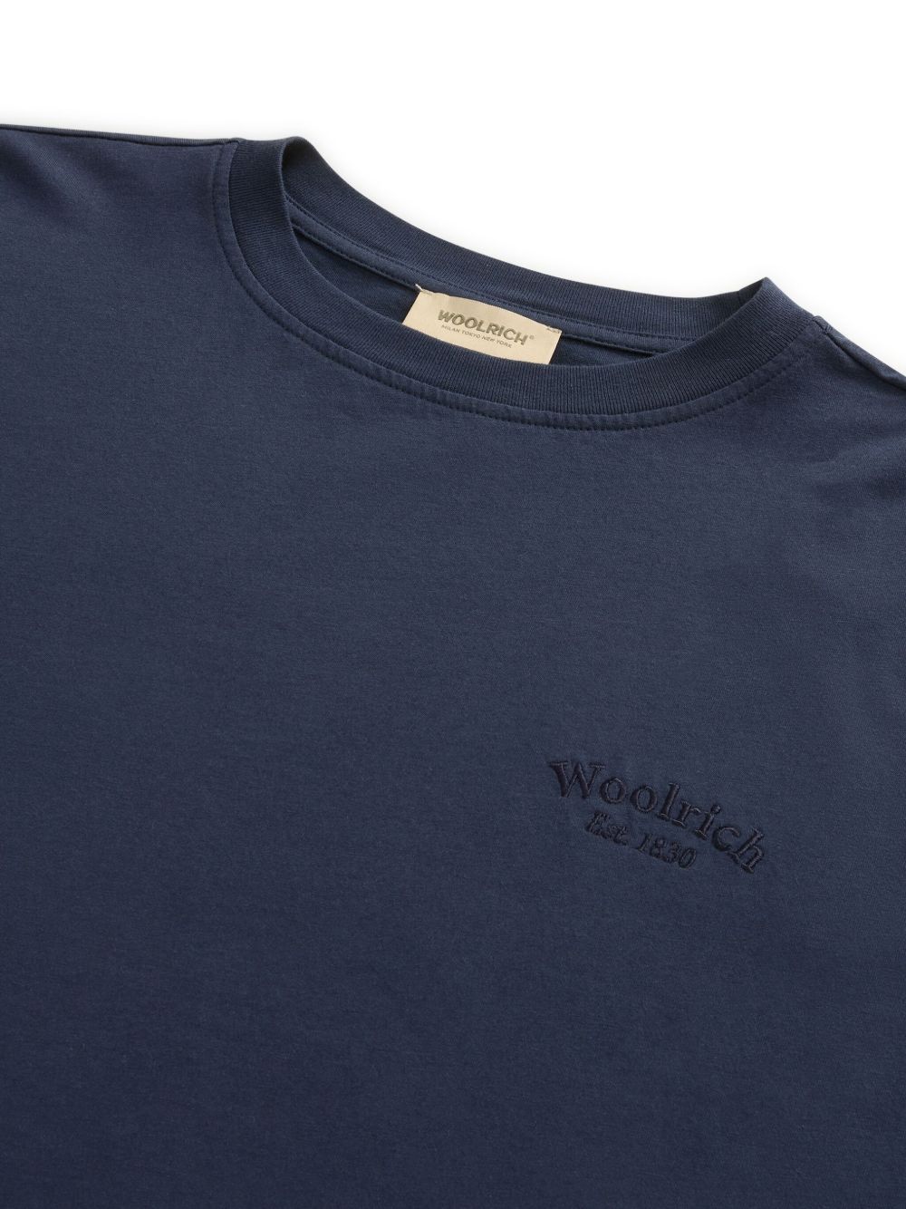 Woolrich Pure Pima Cotton Logo T-Shirt Blue
