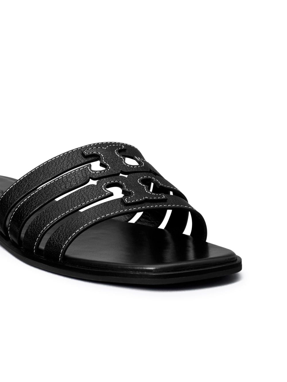 Tory Burch Ines Leather Slides Black
