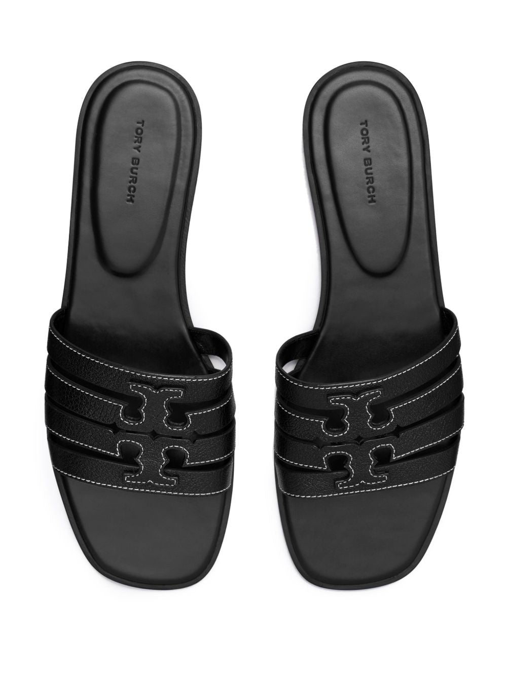 Tory Burch Ines Leather Slides Black