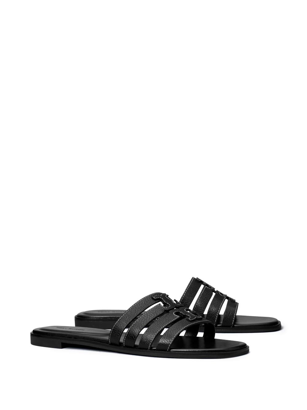 Tory Burch Ines Leather Slides Black