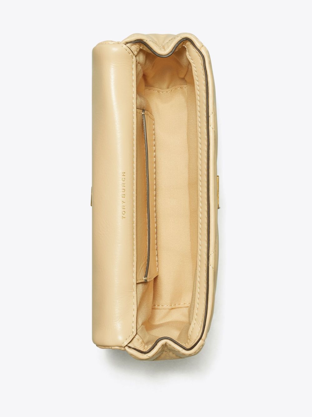 Tory Burch Kira Mini Diamond-Quilted Leather Shoulder Bag Beige