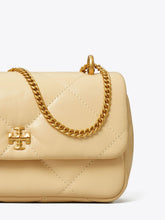 Tory Burch Kira Mini Diamond-Quilted Leather Shoulder Bag Beige