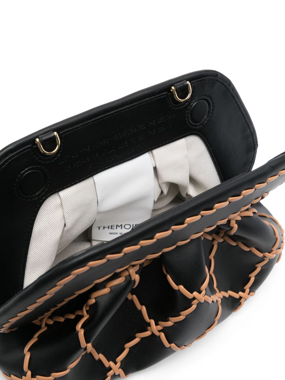 Themoiré Bamboo Tia clutch Bag Black