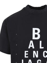 Balenciaga Mock Neck Oversized Cotton T-shirt Black
