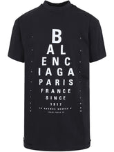 Balenciaga Mock Neck Oversized Cotton T-shirt Black