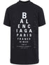 Balenciaga Mock Neck Oversized Cotton T-shirt Black