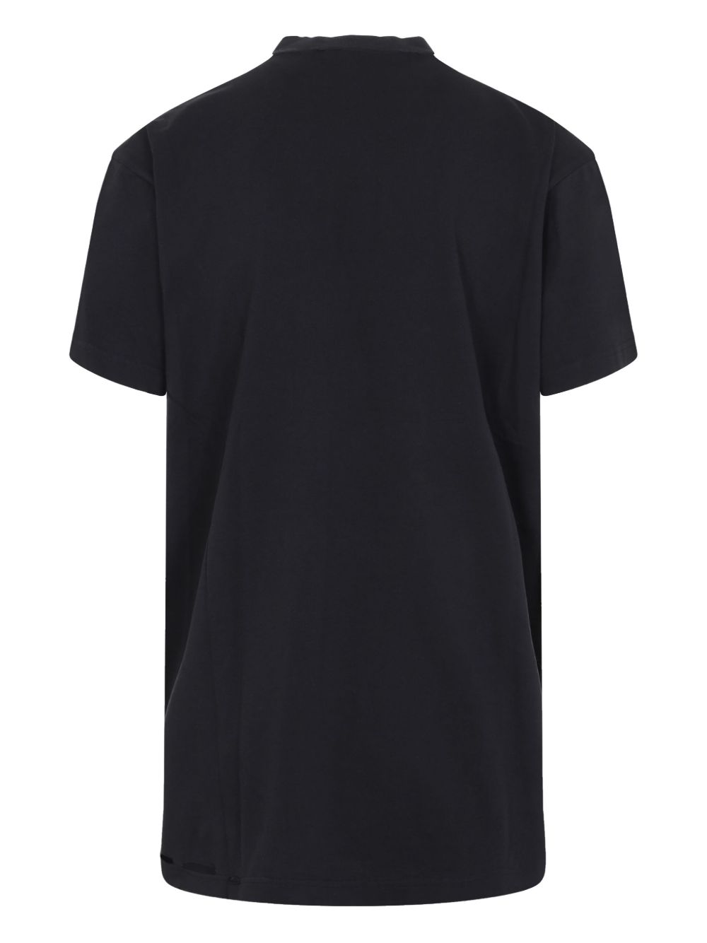 Balenciaga Mock Neck Oversized Cotton T-shirt Black