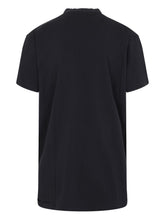 Balenciaga Mock Neck Oversized Cotton T-shirt Black