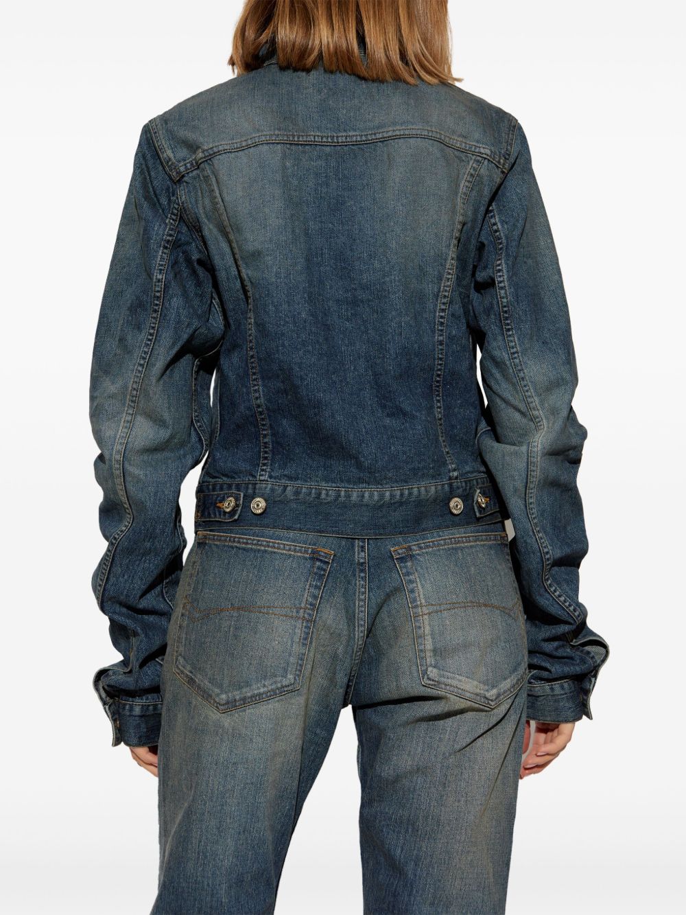 Balenciaga Indigo Denim Fitted Jacket Blue
