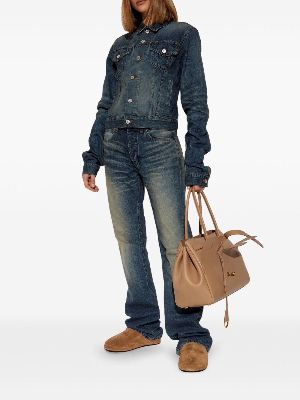 Balenciaga Indigo Denim Fitted Jacket Blue