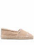 Castañer Flat Espadrilles in Woven Raffia Beige