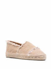 Castañer Flat Espadrilles in Woven Raffia Beige