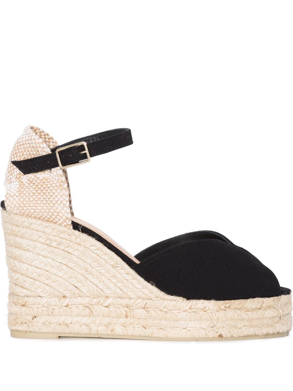 Castaner Bianca Woven-Raffia Espadrilles Black