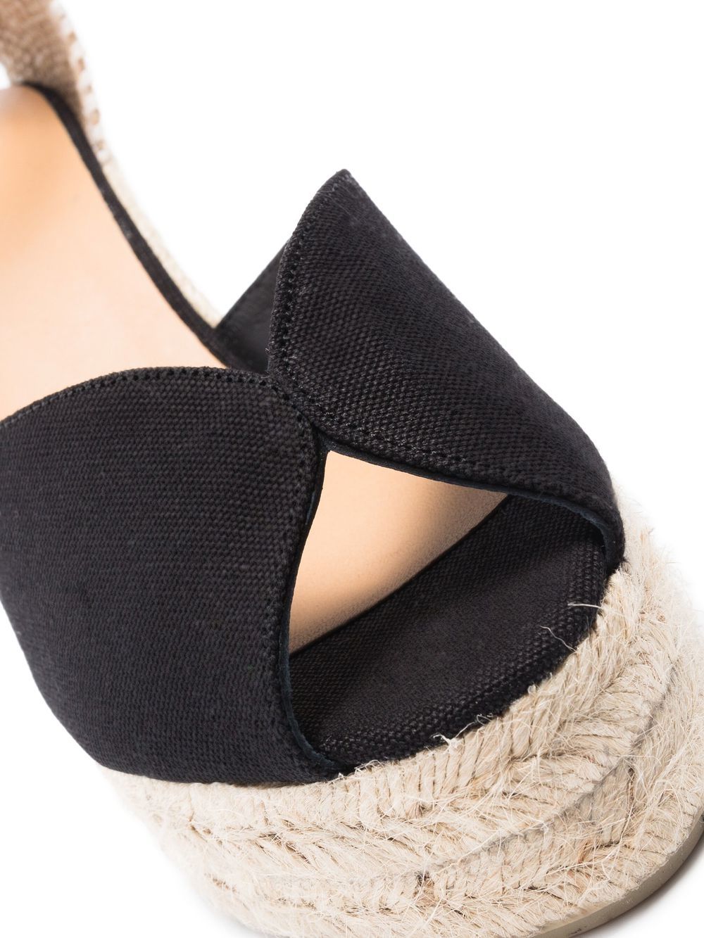 Castaner Bianca Woven-Raffia Espadrilles Black