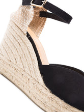 Castaner Bianca Woven-Raffia Espadrilles Black