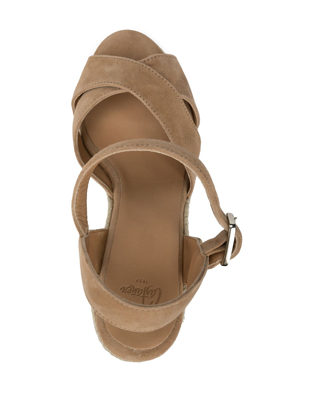 Castaner Blaudell Raffia Wedge Espadrilles Camel