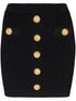 Balmain Knit Mini Skirt In Black