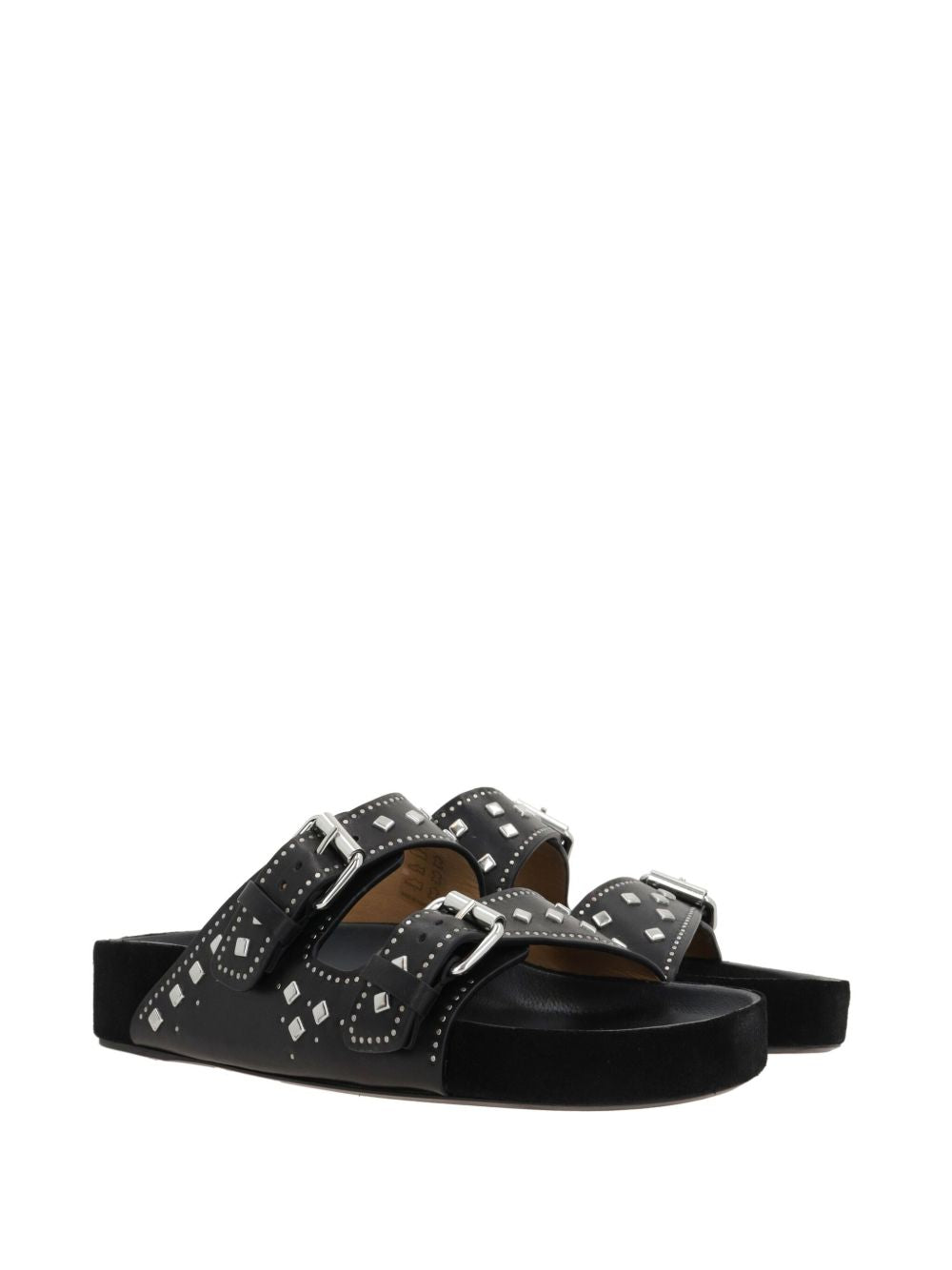 Isabel Marant Lennyo Studded Leather Sandals Black