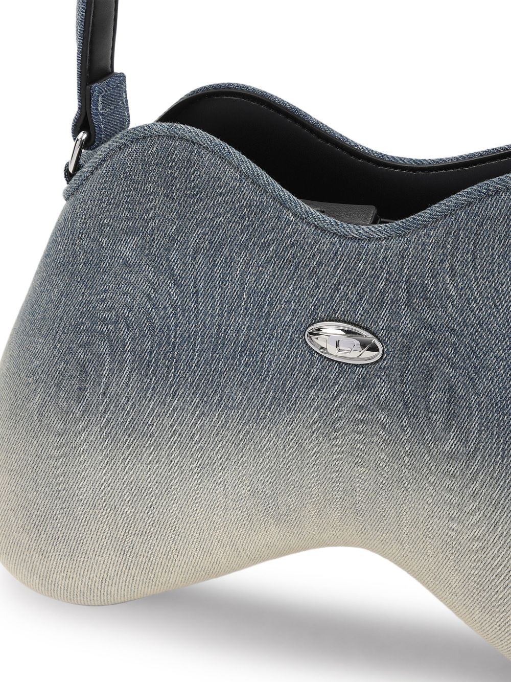 Diesel Double-D Denim Shoulder Bag Clear Blue