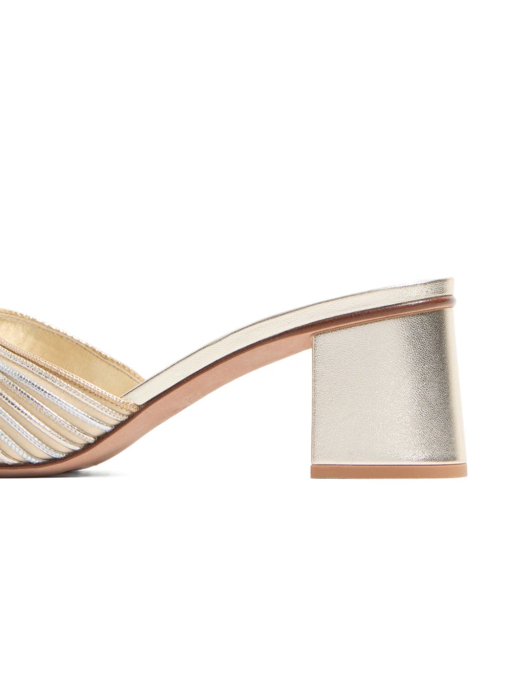 Valentino Garavani VLogo Signature Metallic Silver Slide Sandals 60mm Silver