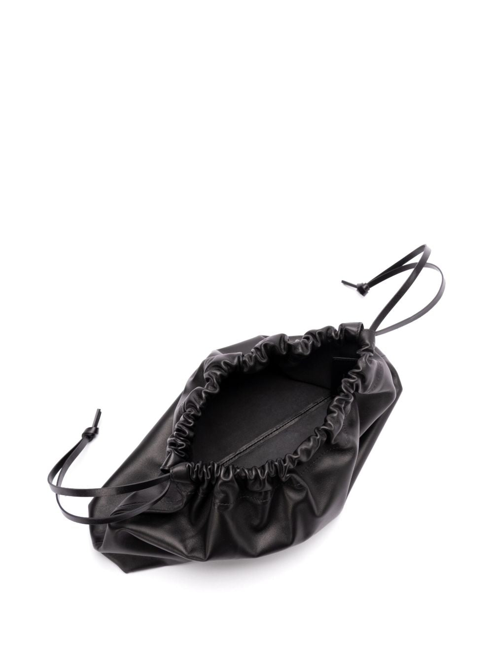 Jil Sander Leather Curve Medium Tote Bag Black