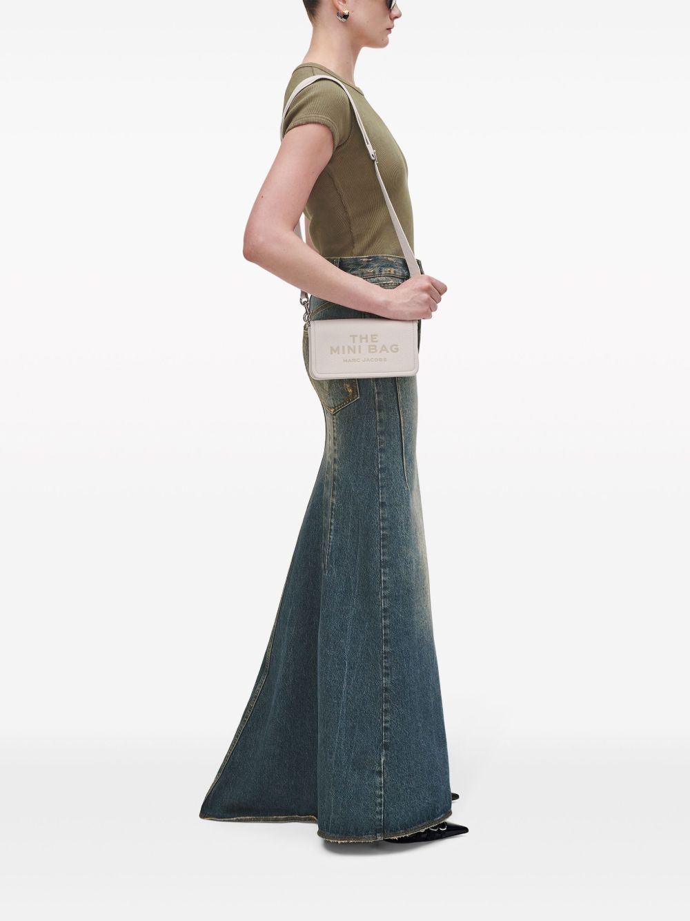 Marc Jacobs The Leather Mini Shoulder Bag Cream