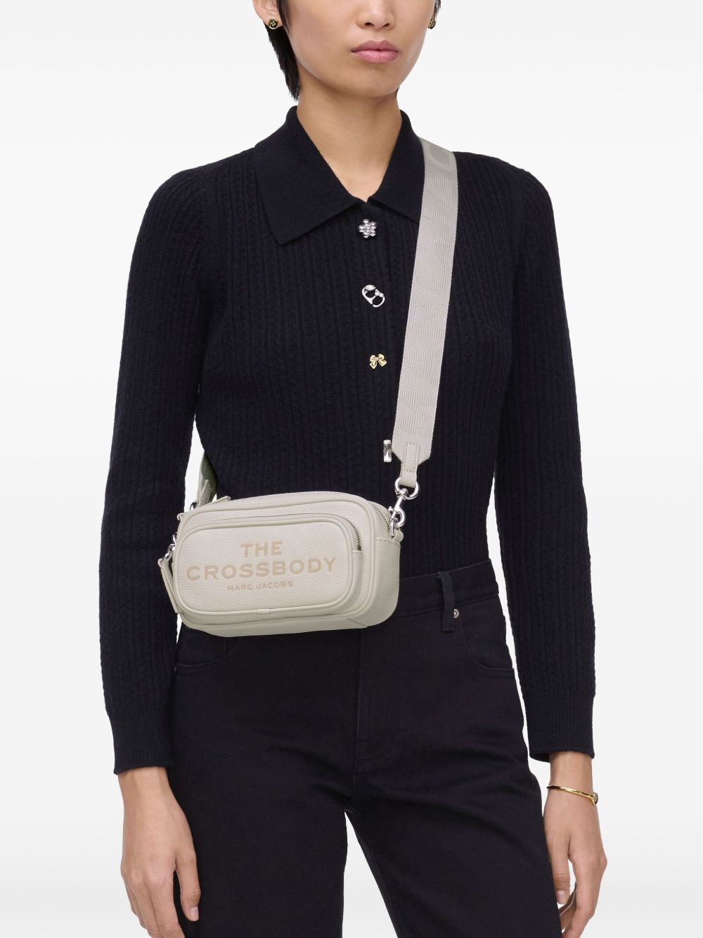 Marc Jacobs Leather Crossbody Bag Beige