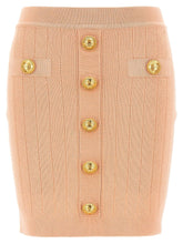 Balmain knitted mini skirt powder
