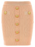 Balmain knitted mini skirt powder