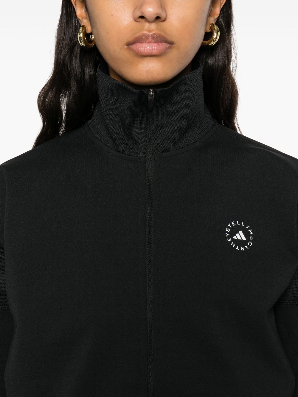 Adidas By Stella McCartney Logo Knitted Track Jacket Black