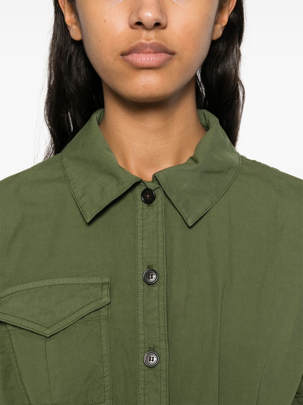 Woolrich Belted Midi Dress Green