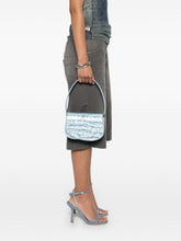 Diesel 1DR Foldover Leather Shoulder Bag Clear Blue