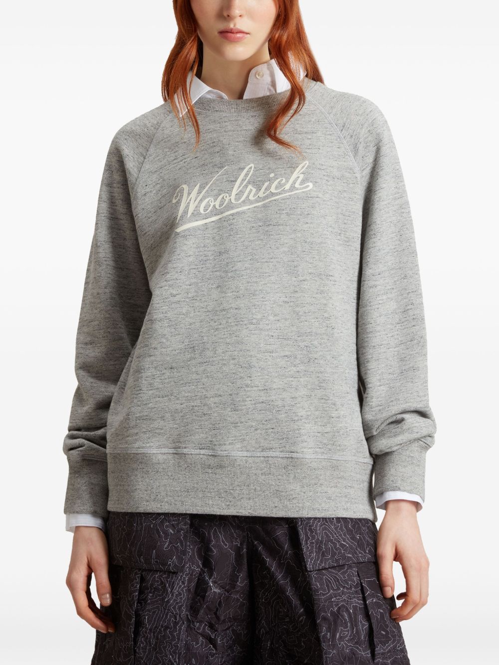 Woolrich Logo Print Sweatshirt Grey