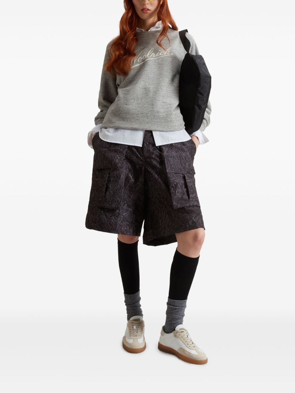 Woolrich Logo Print Sweatshirt Grey