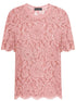 Dolce & Gabbana Corded Lace Sleeved T-shirt Pink