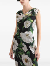 Dolce & Gabbana Floral Print Chiffon Midi Dress