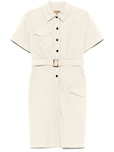 Woolrich Dresses Belted Shirt Dress Beige