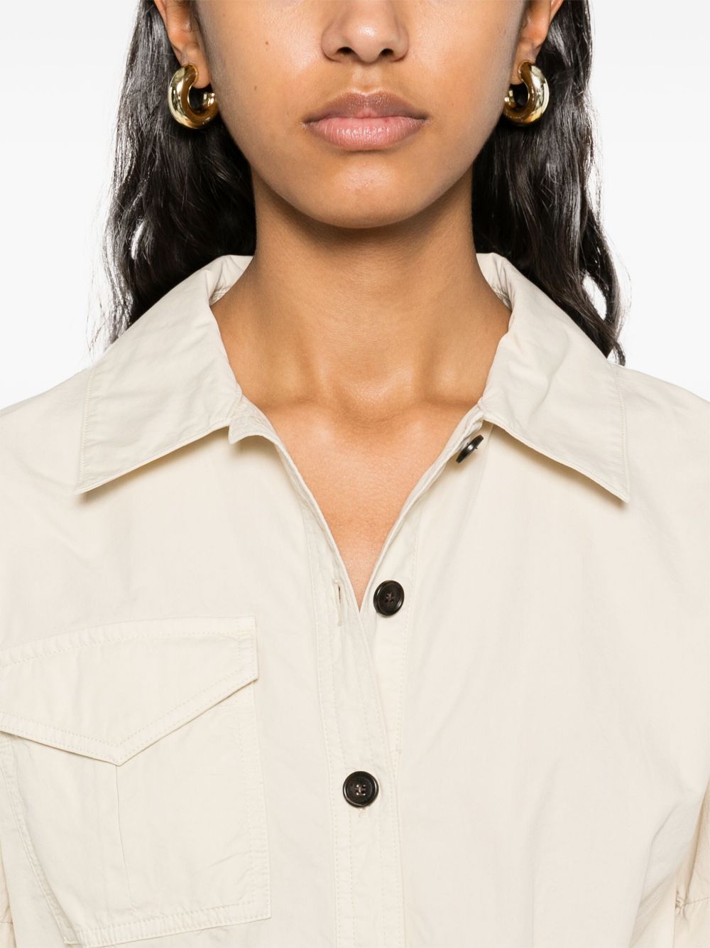 Woolrich Dresses Belted Shirt Dress Beige