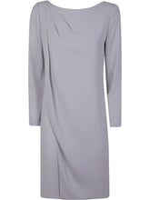 Emporio Armani Cady-Texture Mini Dress Grey