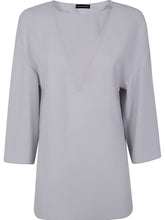 Emporio Armani Side-Slit Blouse Grey