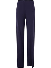 Emporio Armani Satin-Trim Trousers Blue