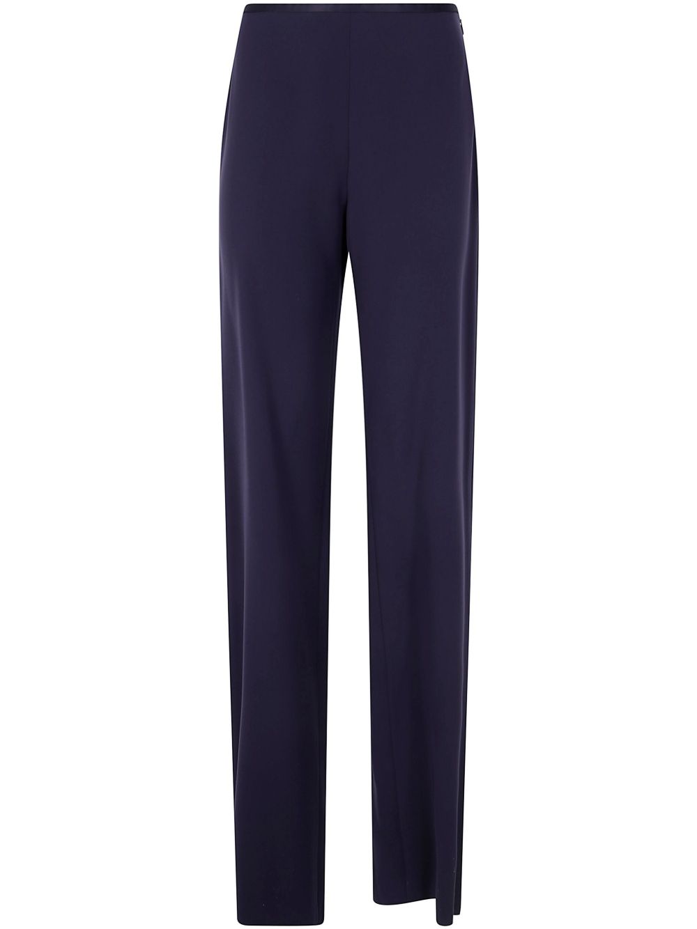 Emporio Armani Satin-Trim Trousers Blue