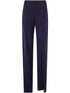 Emporio Armani Satin-Trim Trousers Blue